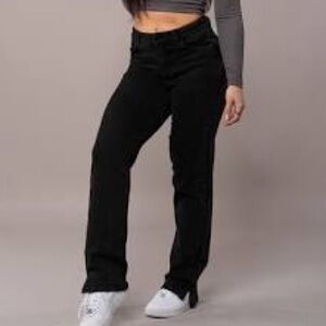 FITJEANS High Rise Straight Leg Women's Jeans Black Size XS LIKE NEW